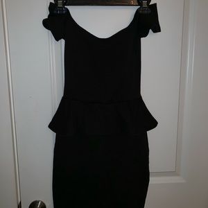 black off shoulder dress